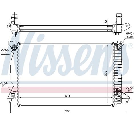Radiator motor cu primele elemente potrivite AUDI A4 B7 2.7D-3.0D - Nissens-60314A