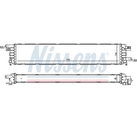 Radiator motor Automat-Manual. lichid intercooler AUDI A4 B8. A5. A6 ALLROAD C7. A6 C7. A7. Q3 1.4-2.0D-3.0 - Nissens-60354