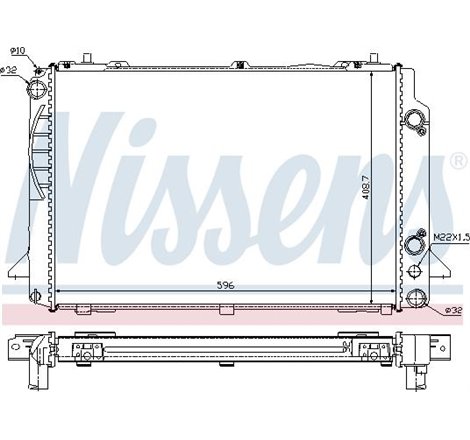Radiator motor Manual AUDI 80 B4. CABRIOLET B3. COUPE B3 2.6-2.8 - Nissens-60467A