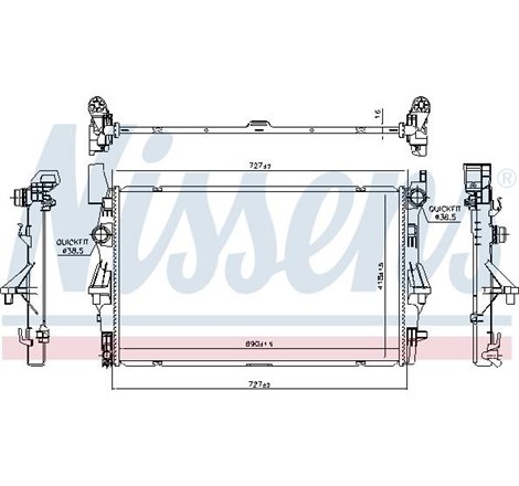 Radiator motor MERCEDES MARCO POLO CAMPER W447. VITO MIXTO DOUBLE CABIN. VITO TOURER W447. VITO W447 1.6D - Nissens-606022