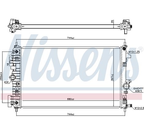 Radiator motor OPEL INSIGNIA A. INSIGNIA A COUNTRY 1.6D-2.0D - Nissens-606049