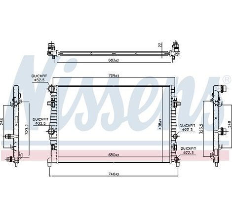 Radiator motor AUDI A3. SEAT LEON. LEON SC. LEON ST. SKODA OCTAVIA III. VW GOLF SPORTSVAN VII. GOLF VII 1.0-1.4CNG - Nissens-606