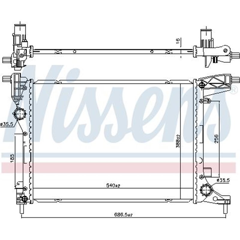 Radiator motor Automat-Manual FIAT 500L. TIPO 1.3D-1.4 - Nissens-606277