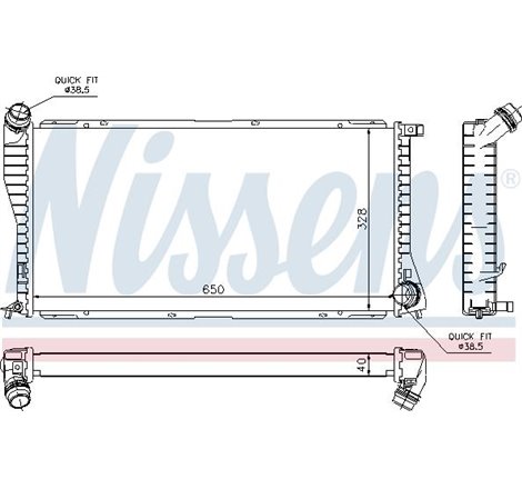 Radiator motor BMW 5 E39. 7 E38 2.0D-3.9D - Nissens-60634A