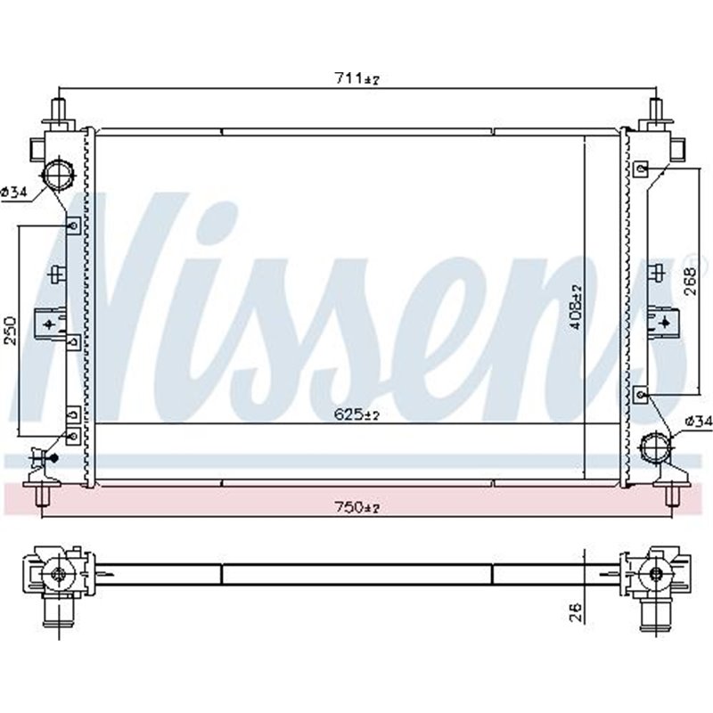 Radiator motor SUZUKI SX4 S-CROSS. VITARA 1.0-1.4 09.15- - Nissens-606383