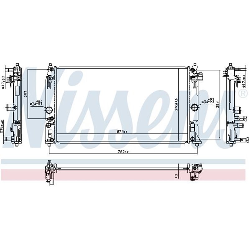 Radiator motor LEXUS UX. SUZUKI SWACE. TOYOTA C-HR. COROLLA. PRIUS. PRIUS PHV 1.8H-2.0H 09.15- - Nissens-606394