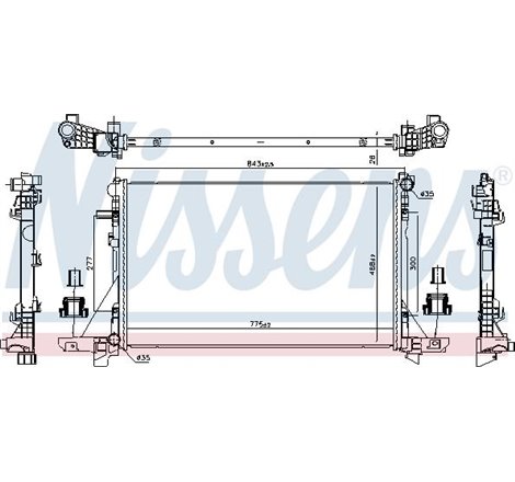 Radiator motor Automat NISSAN INTERSTAR. NV400. RENAULT MASTER III 2.3D 02.10- - Nissens-606411