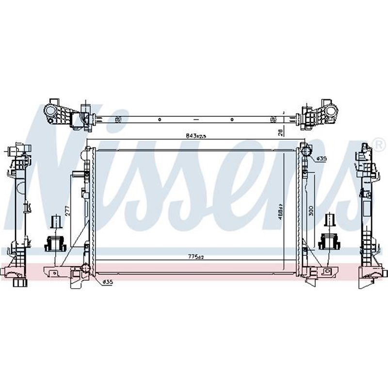 Radiator motor Automat NISSAN INTERSTAR. NV400. RENAULT MASTER III 2.3D 02.10- - Nissens-606411