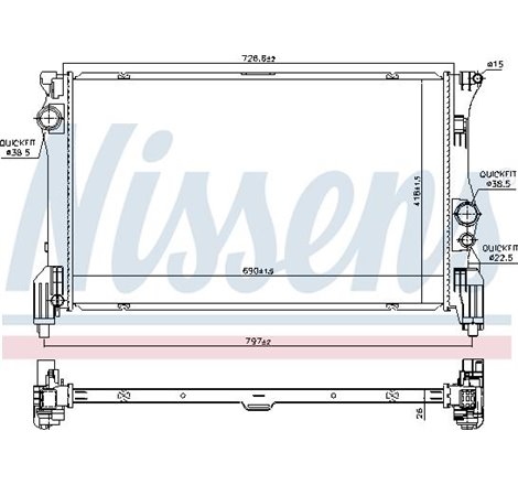 Radiator motor MERCEDES MARCO POLO CAMPER W447. V W447. VITO MIXTO DOUBLE CABIN. VITO TOURER W447. VITO W447 2.2D - Nissens-6064