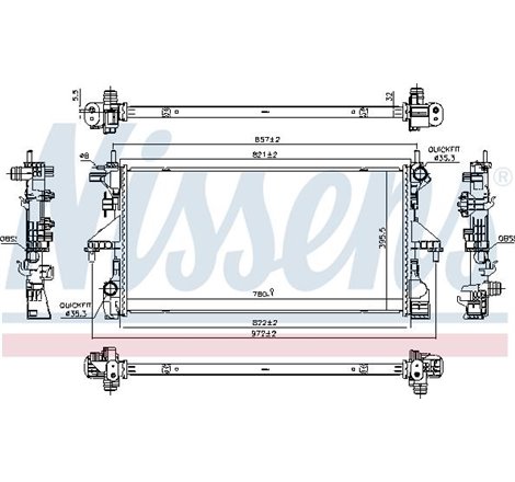 Radiator motor CITROEN JUMPER II. FIAT DUCATO 2.3D-3.0CNG-3.0D - Nissens-606538