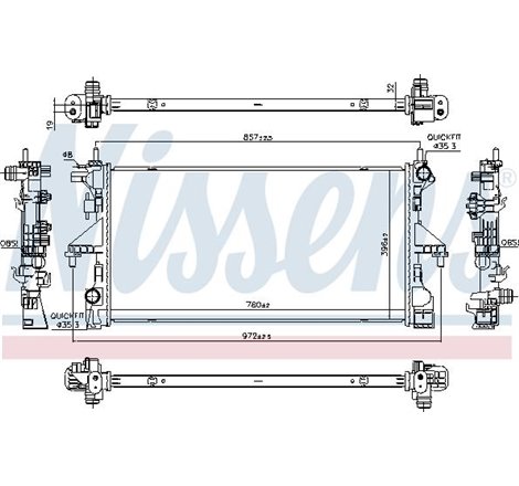 Radiator motor FIAT DUCATO 2.3D - Nissens-606756