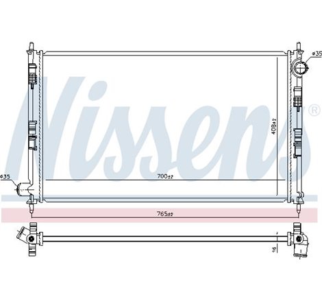 Radiator motor MITSUBISHI OUTLANDER III 2.0-2.0LPG - Nissens-606855