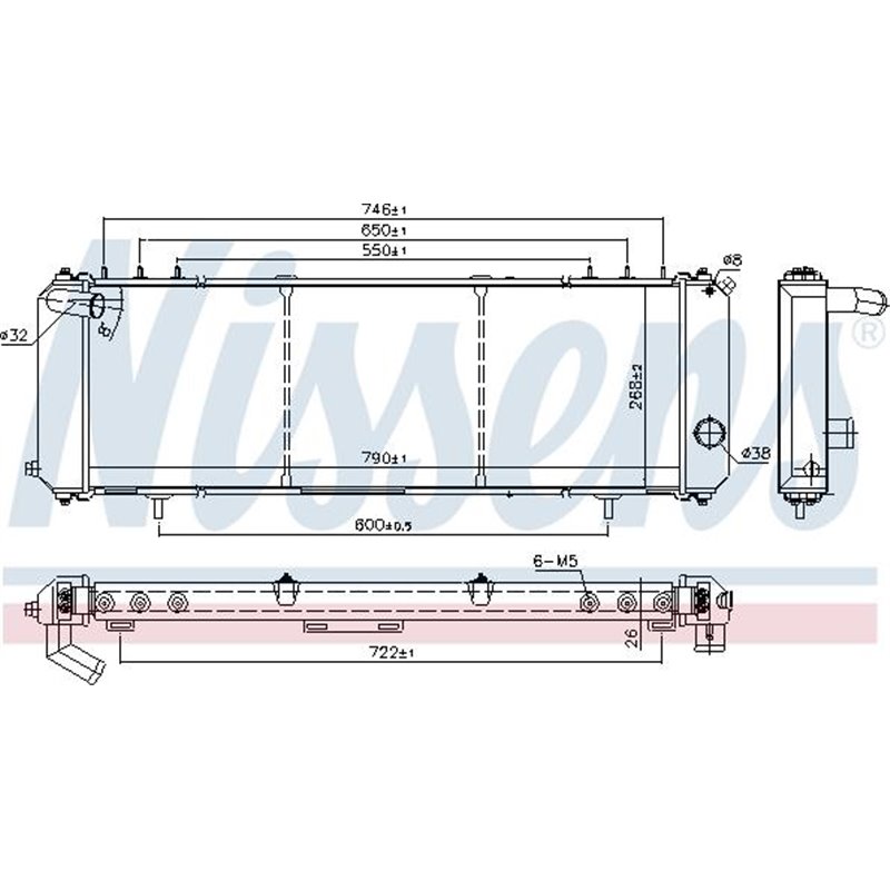 Radiator motor JEEP CHEROKEE 2.5-2.5D -09.01 - Nissens-61008