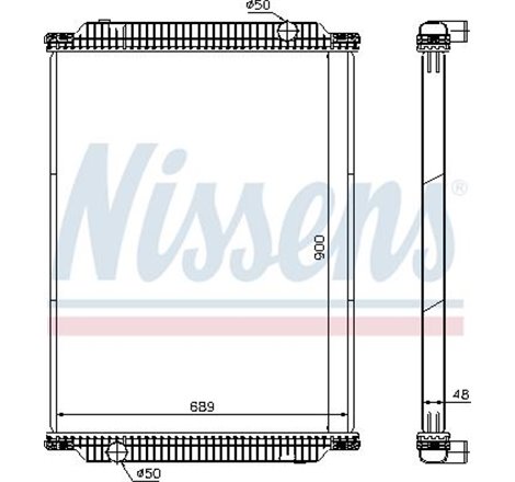 Radiator motor fara cadru SOLARIS BOVA FUTURA. MAGIQ. SOLARIS URBINO I. URBINO II D0826LOH17-XE315C 10.98- - Nissens-61448