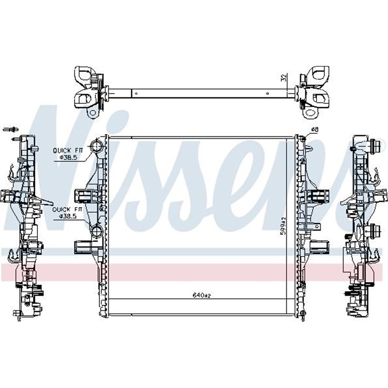 Radiator motor Manual IVECO DAILY IV. DAILY V. DAILY VI 3.0CNG-3.0D -02.14 - Nissens-61989