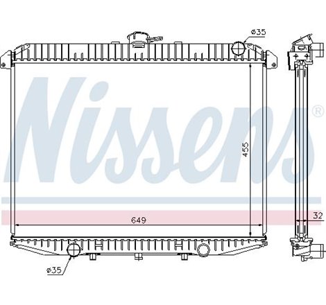 Radiator motor FORD MAVERICK. NISSAN TERRANO II 2.7D - Nissens-62069A