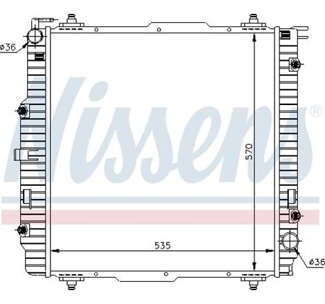 Radiator motor cu primele elemente potrivite MERCEDES G W461. G W463 2.3-5.5 - Nissens-62599A