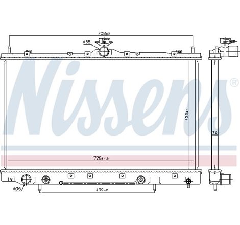 Radiator motor Automat MITSUBISHI GRANDIS 2.4 -12.11 - Nissens-628975
