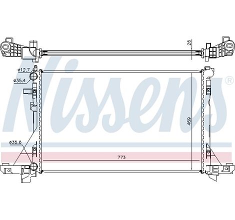 Radiator motor NISSAN NV400. OPEL MOVANO B. RENAULT MASTER III 2.3D - Nissens-630732