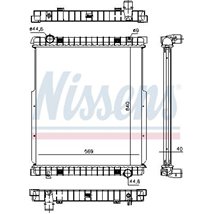 Radiator motor fara cadru IVECO EUROCARGO I-III. EUROCARGO IV. EUROCARGO V. MAGIRUS F4AE0681A-F4AFE611E 09.00- - Nissens-63332