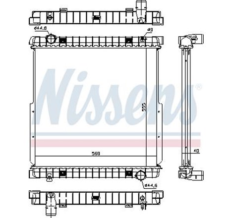 Radiator motor fara cadru IVECO EUROCARGO I-III. EUROCARGO IV. EUROCARGO V. MAGIRUS F4AE0481A-F4BE0611A 09.00- - Nissens-63333