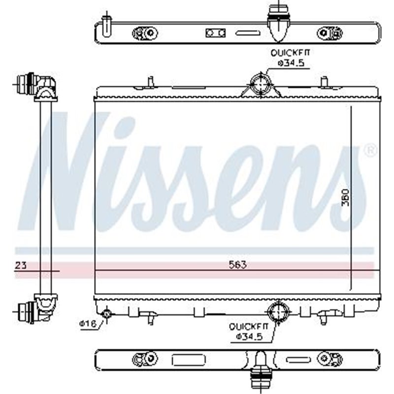Radiator motor Automat-Manual DS DS 4. DS 5. CITROEN C4 II. DS4. PEUGEOT 3008. 5008 1.2-1.6D - Nissens-636043