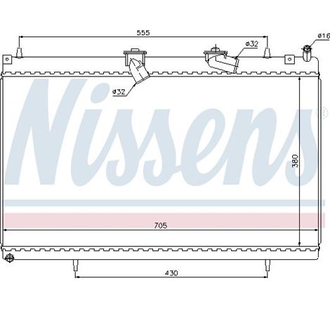 Radiator motor CITROEN C5 III. C6. PEUGEOT 407. 607 2.2D-2.7D - Nissens-63619