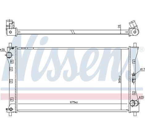 Radiator motor Manual FIAT SEDICI. SUZUKI SX4 2.0D - Nissens-64256