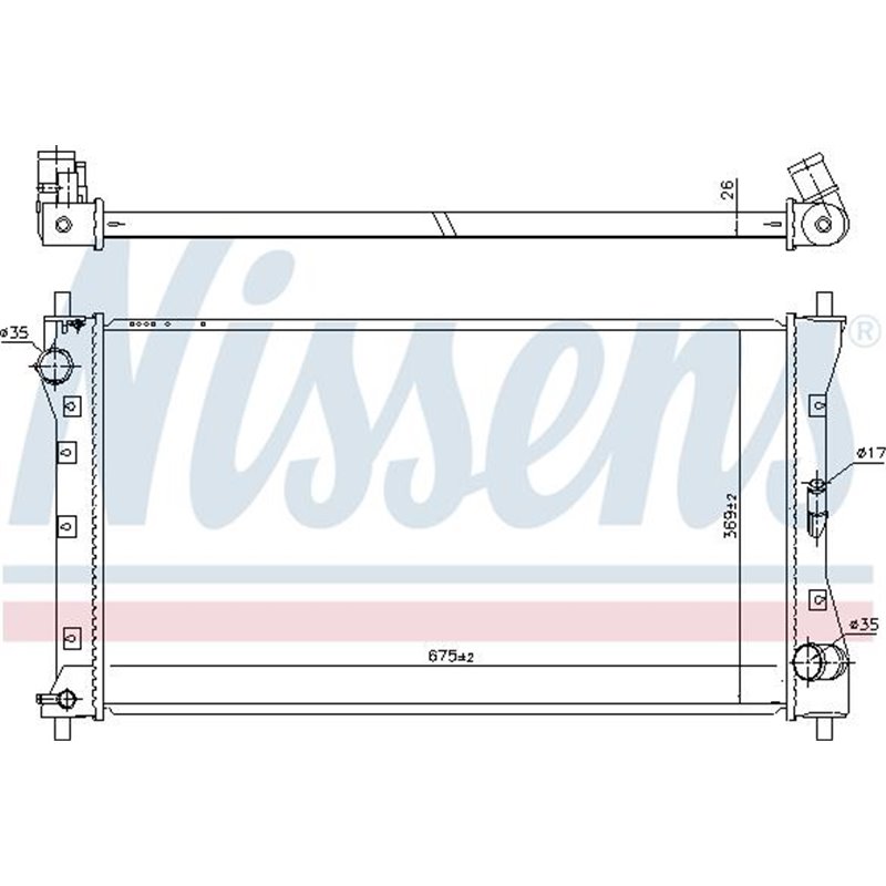 Radiator motor Manual FIAT SEDICI. SUZUKI SX4 2.0D - Nissens-64256