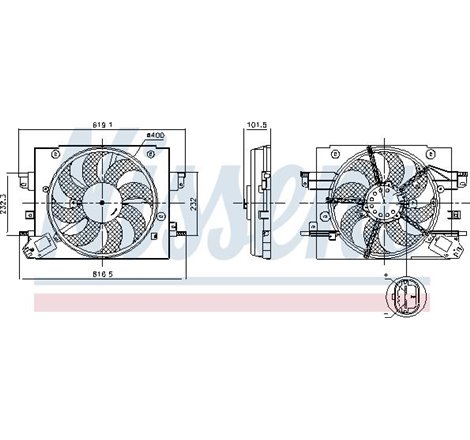 Ventilator radiator with housing DACIA DOKKER. DOKKER-MINIVAN. DUSTER. DUSTER-SUV. LODGY. RENAULT CAPTUR I. DUSTER 1.0-2.0 04.10