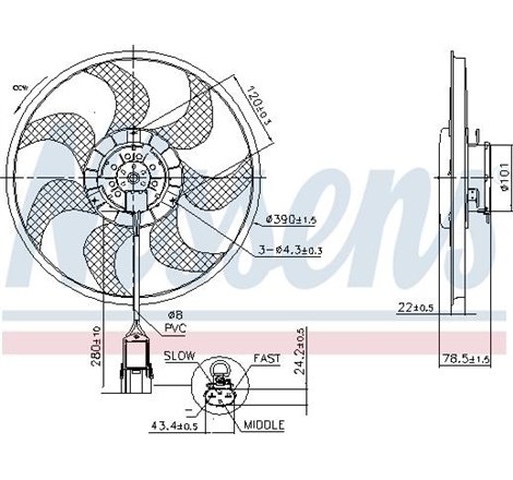 Ventilator radiator OPEL ASTRA G. ASTRA G CLASSIC. ASTRA G-KOMBI. ZAFIRA A 1.4-1.8 02.98-12.09 - Nissens-850070