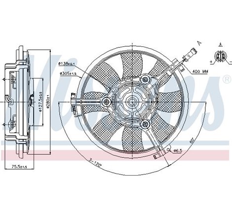 Ventilator radiator Dreapta AUDI A4 B5. A6 C5. A8 D2. CABRIOLET B3. FORD GALAXY I. VW PASSAT B5. SHARAN 1.6-4.2 03.94-03.10 - Ni