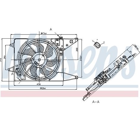 Ventilator radiator cu carcasa DACIA LOGAN. LOGAN EXPRESS. LOGAN MCV. SANDERO. RENAULT LOGAN I. SANDERO-STEPWAY I. VW PASSAT B6 