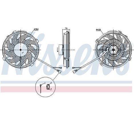 Ventilator radiator CITROEN EVASION. JUMPY I. FIAT SCUDO. ULYSSE. LANCIA ZETA. PEUGEOT 806. EXPERT 2.0D 08.99-12.06 - Nissens-85