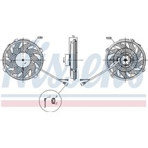 Ventilator radiator CITROEN EVASION. JUMPY I. FIAT SCUDO. ULYSSE. LANCIA ZETA. PEUGEOT 806. EXPERT 2.0D 08.99-12.06 - Nissens-85