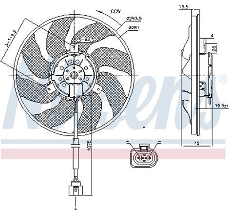 Ventilator radiator VW CALIFORNIA T5 CAMPER. MULTIVAN T5. TRANSPORTER T5 1.9D-3.2 04.03-08.15 - Nissens-85806
