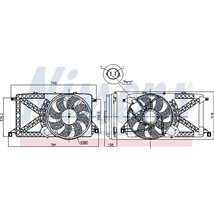 Ventilator radiator cu carcasa FORD TRANSIT. TRANSIT TOURNEO 2.2D-2.3LPG 04.06-12.14 - Nissens-85827