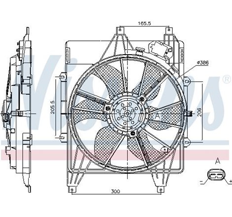 Ventilator radiator cu carcasa NISSAN KUBISTAR. RENAULT CLIO II. CLIO II-HATCHBACK. KANGOO. KANGOO BE BOP. KANGOO EXPRESS. KANGO