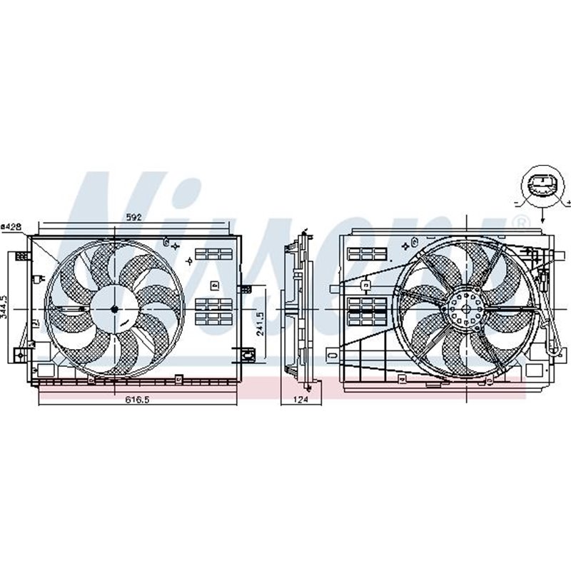 Ventilator, radiator - Nissens-85973