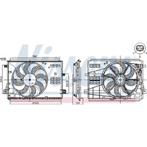 Ventilator, radiator - Nissens-85973