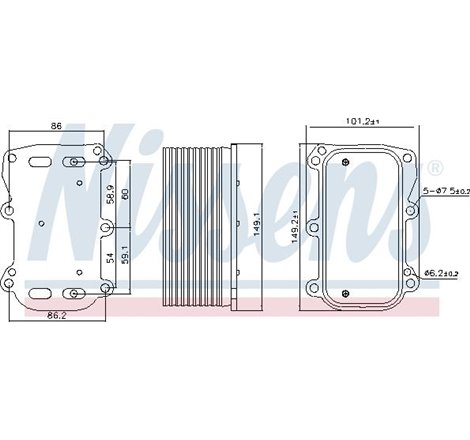 Radiator ulei, ulei motor - Nissens-90876
