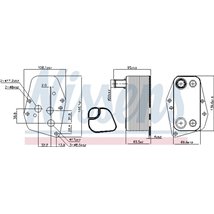 Oil cooler BMW 1 E87. 3 E46. 3 E90. 3 E91. 5 E39. 5 E60. 5 E61. X3 E83 2.0D 04.98-06.12 - Nissens-90904