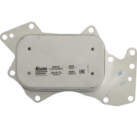 Oil cooler AUDI A4 B7. A6 ALLROAD C6. A6 C6. A8 D3. Q7. VW PHAETON. TOUAREG 2.7D-3.0D 08.03-08.11 - Nissens-90910