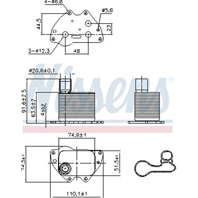 Radiator ulei, ulei motor - Nissens-90981