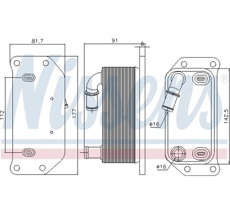 Oil radiator VOLVO C30. C70 II. S40 I. S40 II. S60 I. S60 II. S80 II. V40. V50. V60 I. V70 II. V70 III. V70 III-KOMBI. XC60 I. X