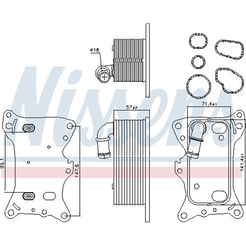 Oil radiator MERCEDES C A205. C C204. C C205. C T-MODEL S204. C T-MODEL S205. C W204. C W205. CLS C218. CLS SHOOTING BRAKE X218.