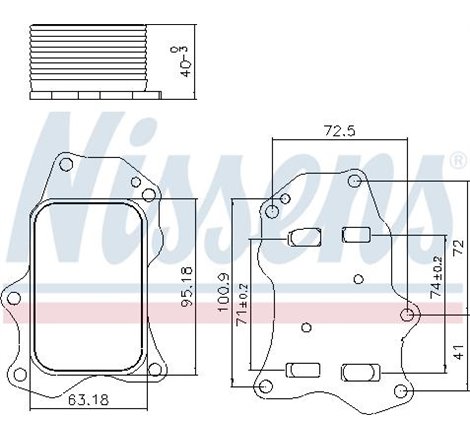 Radiator ulei, ulei motor - Nissens-91234