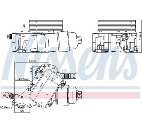 Radiator ulei, ulei motor - Nissens-91339