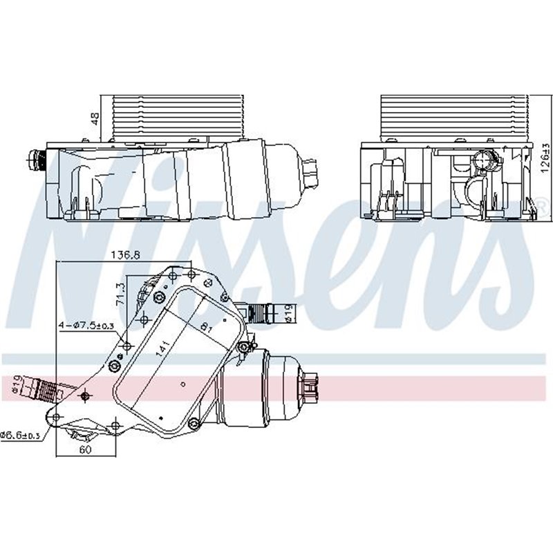 Radiator ulei, ulei motor - Nissens-91339