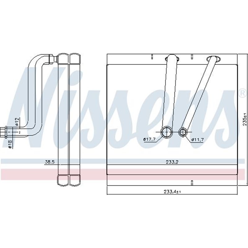 Evaporator,aer conditionat - Nissens-92381
